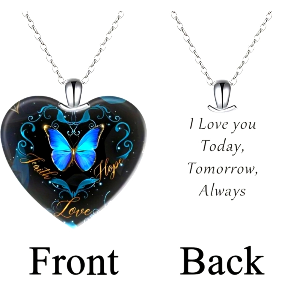 Faith, hope, Love you.... pendant necklace